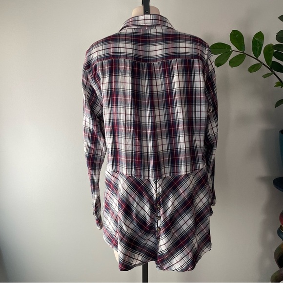 Lola P Studded Western Cowgirl Shirt Plaid Flannel Grunge 100% Cotton Size Large - Picture 3 of 9